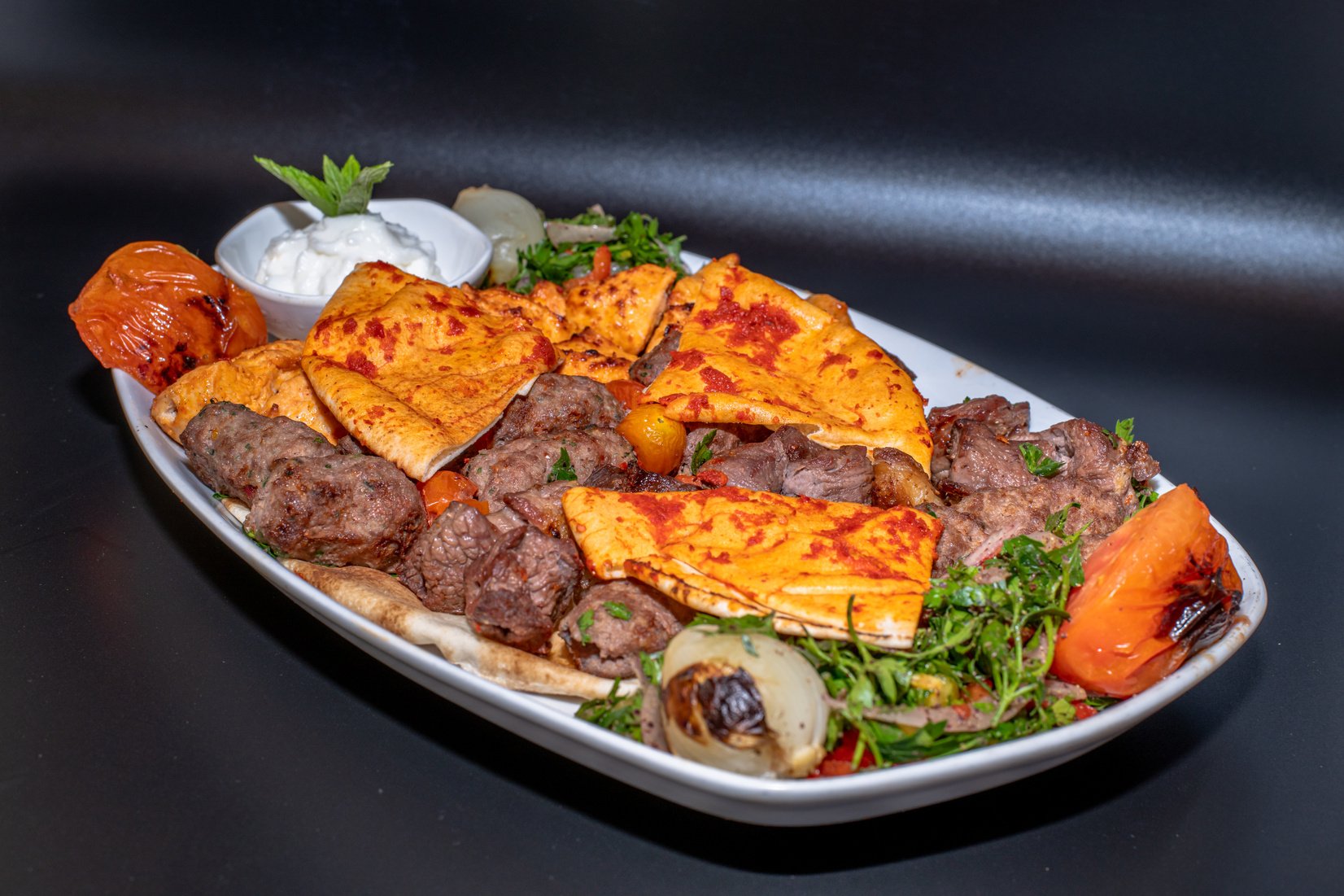 Grilled mixed meat Lebanese dish