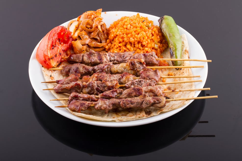 Lamb Skewers on Plate